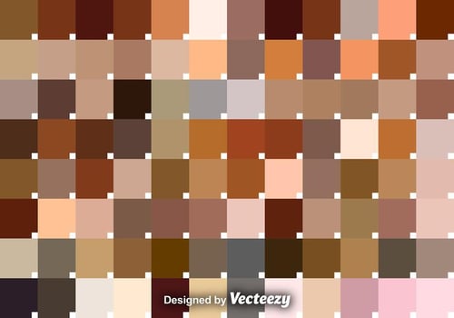 Vector Set Of Skin Tone Swatches