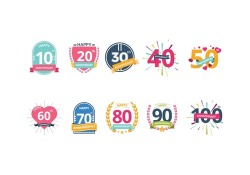 Free Anniversary Vectors