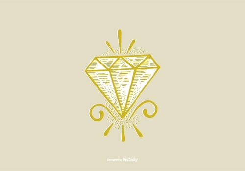 DIAMOND - LINE DRAWING vector