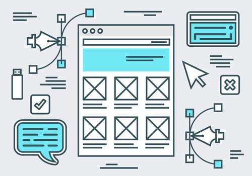 Free Flat Website Layout Vector Background