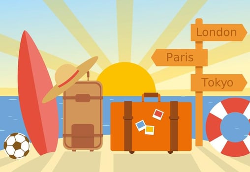 Flat Summer Travel Vector