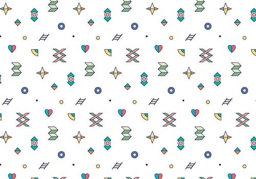 Colorful Outline Geometric Pattern vector