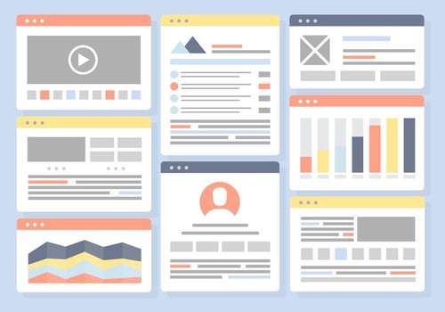 Free Flat Website Template Vector Background