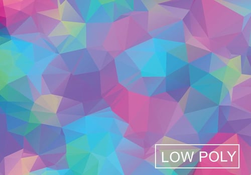 Cool Color Geometric Low Poly Style Illustration Vector