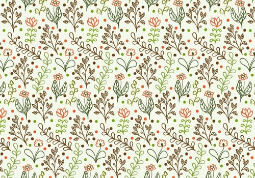 Free Vector Doodle Floral Background