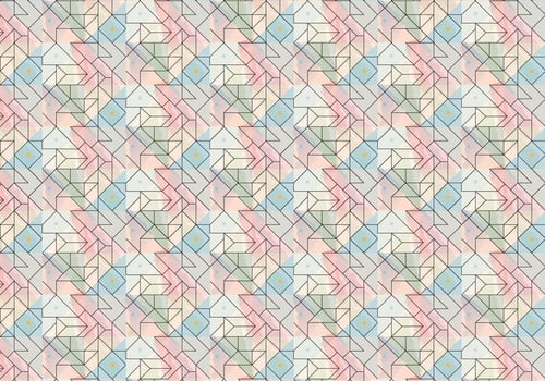 Geometric Outline Brush Pattern vector