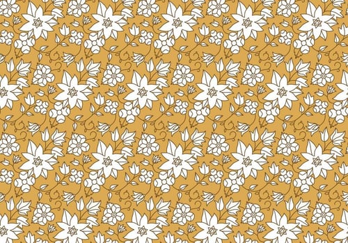 White Floral Pattern vector