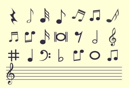 Music Notes Set vector