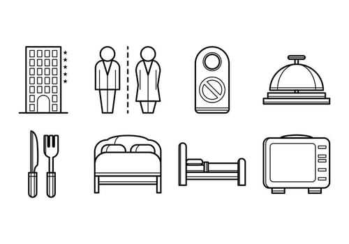 Free Hotel Stuff Icon Vector