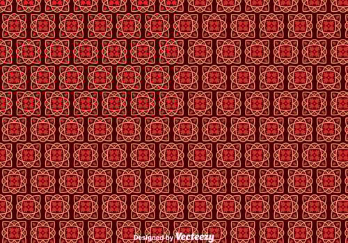 Red Portuguese Tiles Pattern vector