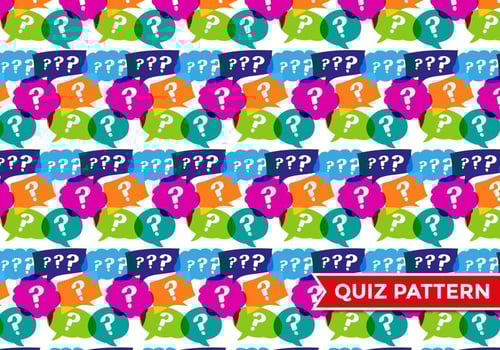 Trivia Quiz Pattern Vector