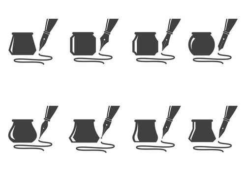 Free Ink Pot Vectors