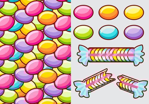 Smarties Candy Vector Elements