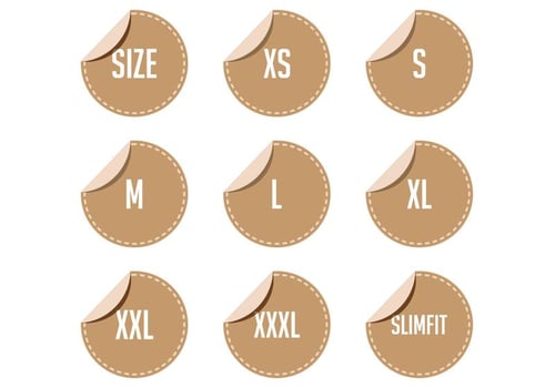 Free Clothing Size Label Vectors