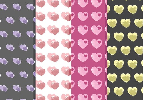 Vector Heart Patterns