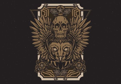 Vintage Owl Poster vector