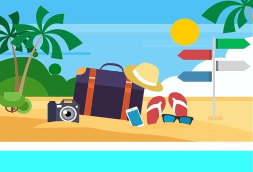 Free Summer Beach Vector Illustration