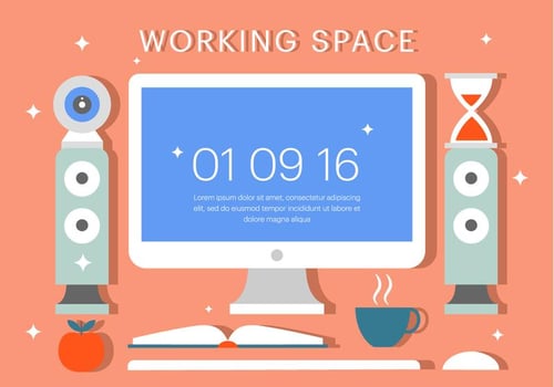 Free Workspace Vector Illustration