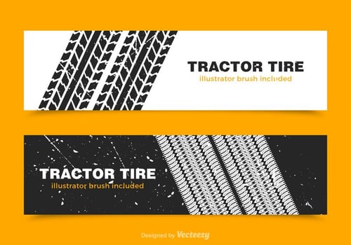 Free Tractor Tire Vector Banners