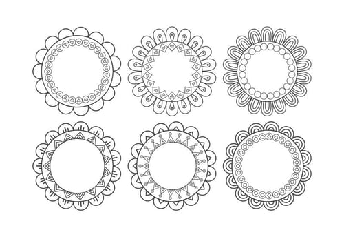 Decorative Flower Shapes vector