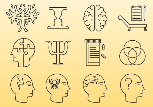 Psychology Line Icons vector