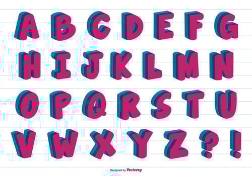 3D Vector Alphabet