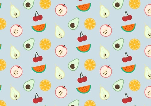 Fruits Mix Pattern vector