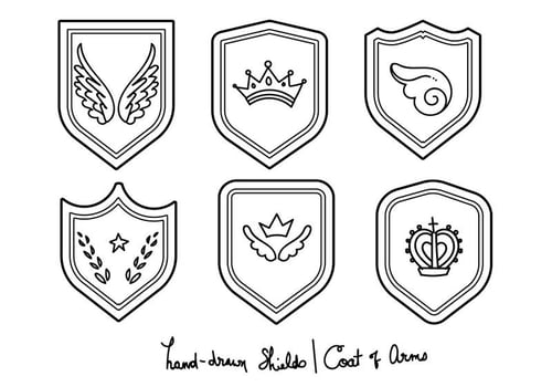 Blason - Hand-drawn Set vector