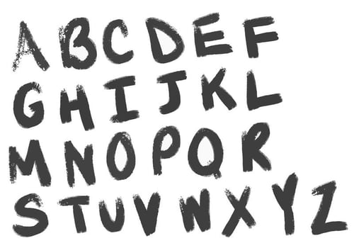 Letras - Rough Chalk Set vector