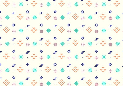 Fun Geometric Shapes Pattern vector