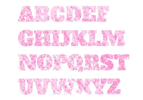Letras Set Stencil vector