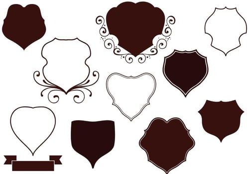 Free Vintage Shields Vectors