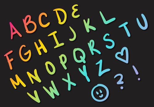 Letras Letters Alphabet Set A vector
