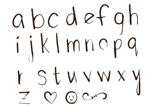 Letras Letters Alphabet Set D vector