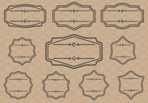 Vintage Label Cartouches vector