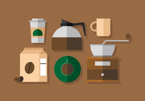 Vector Coffee Elements