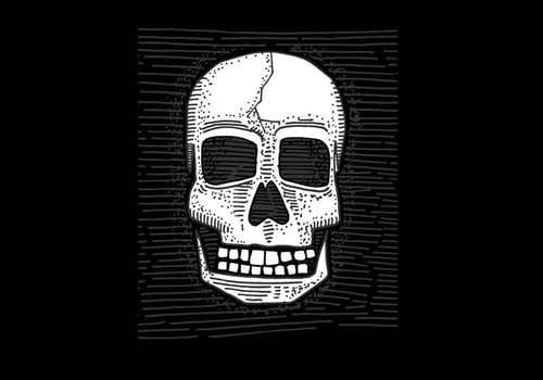 Vector Hand Drawn Skull