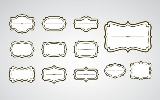 Vintage Cartouche Frames vector