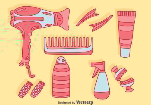 Hair Accessories Collection Vector
