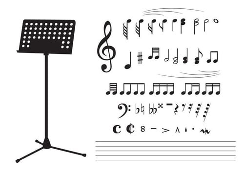 Black Violin Note  vector