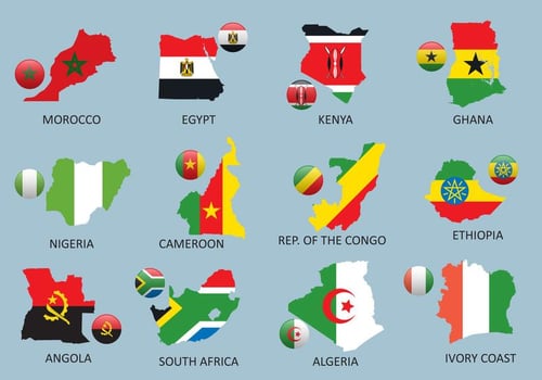 Africa Maps vector