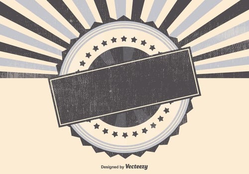 Sunburst Background with Blank Lable vector