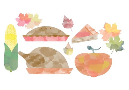 Thanksgiving Watercolor Vectors