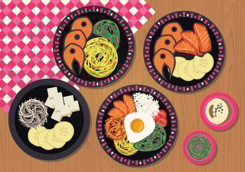 Vector Dishes Illustration