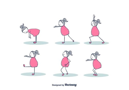 Girl Exercising Vector