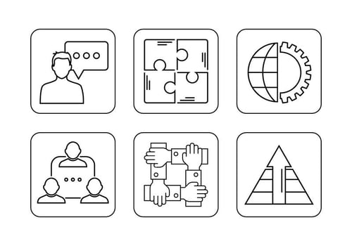 Working Together Icons vector