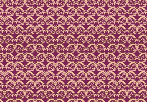 Magenta Vector Western Flourish Pattern