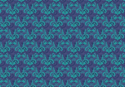 Cobalt Vector Western Flourish Pattern