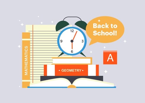 Back To School Books Illustration vector