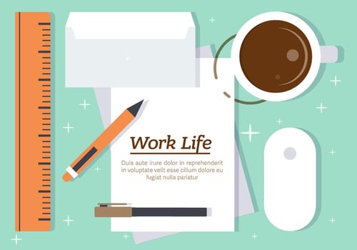 Free Work Life Vector Illustration